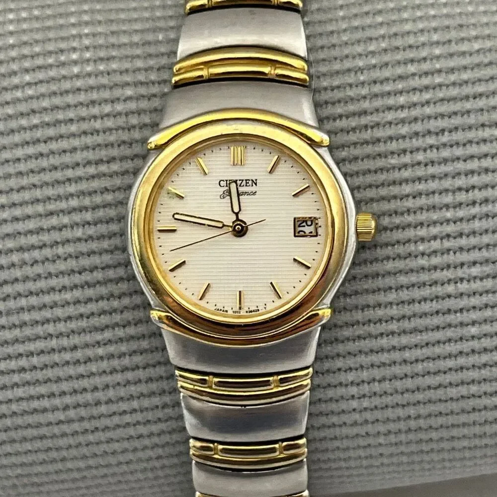 Citizen Women's‎ Silver Gold Tone Elegance Signature Stainless Steel Wristwatch